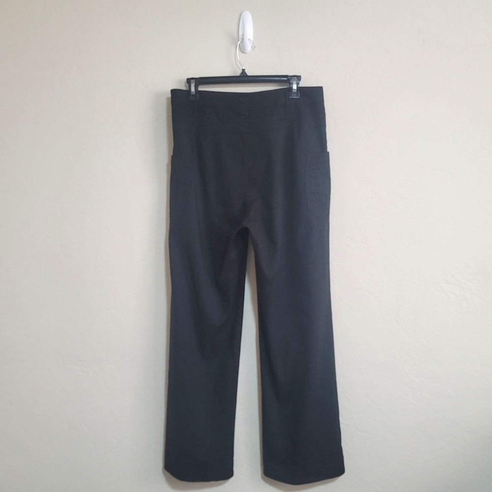 By Anthropologie High-Waist, Wide-Leg Black Linen Blend Pants, 31, Office, Boho - Picture 4 of 11
